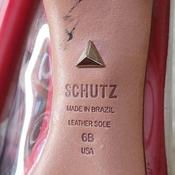 C- Schutz Cendi red pump heels - Picture 5 of 7